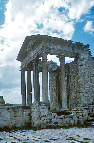 Temple of Jupiter, Juno and Minerva, second century AD, Dougga, ancient Thugga, Tunisia